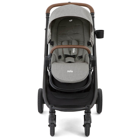 Joie Versatrax On The Go Travel System With Rotating Car Seat Bundle, Pebble