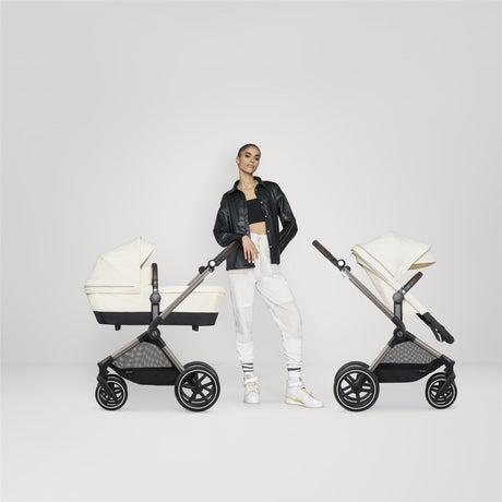 Cybex Eos Lux Essential Travel & Nursery Bundle, Moon Black
