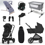Cybex Eos Lux Essential Travel & Nursery Bundle, Moon Black