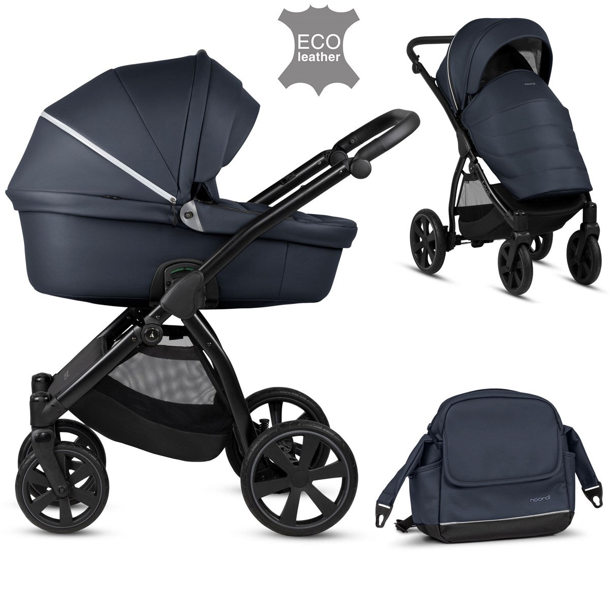Fjordi V1 Leather 2in1 Pushchair ThermoCot™ Carrycot