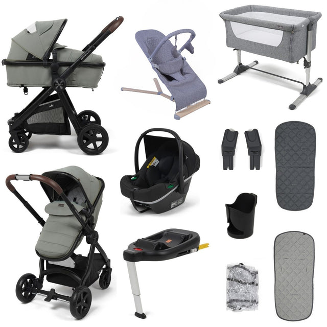 BabyLo Panorama XTi Essential Travel System & Starter Nursery Bundle, Fern Green
