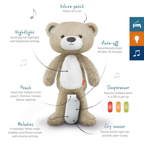 Zazu Brody the Bear Soother, Nightlight, and Sleeptrainer for Better Sleep