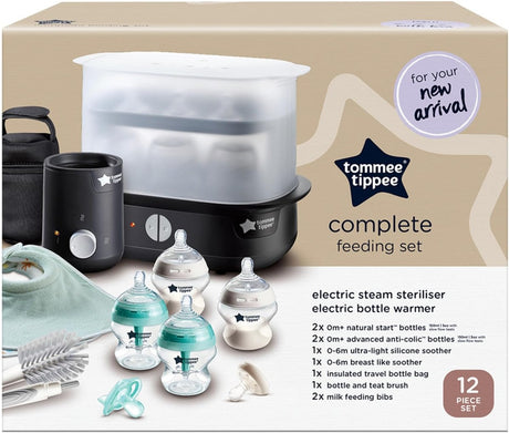 Tommee Tippee Closer To Nature 12pc Complete Feeding Kit, Black