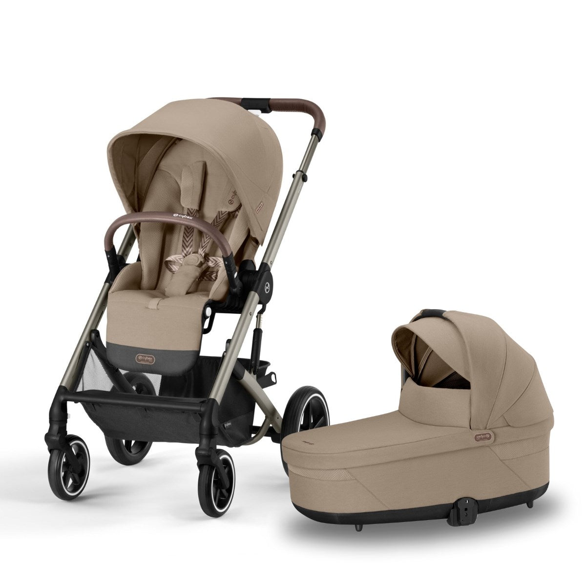 Cybex Balios S Lux Essential Travel & Nursery Bundle, Almond Beige