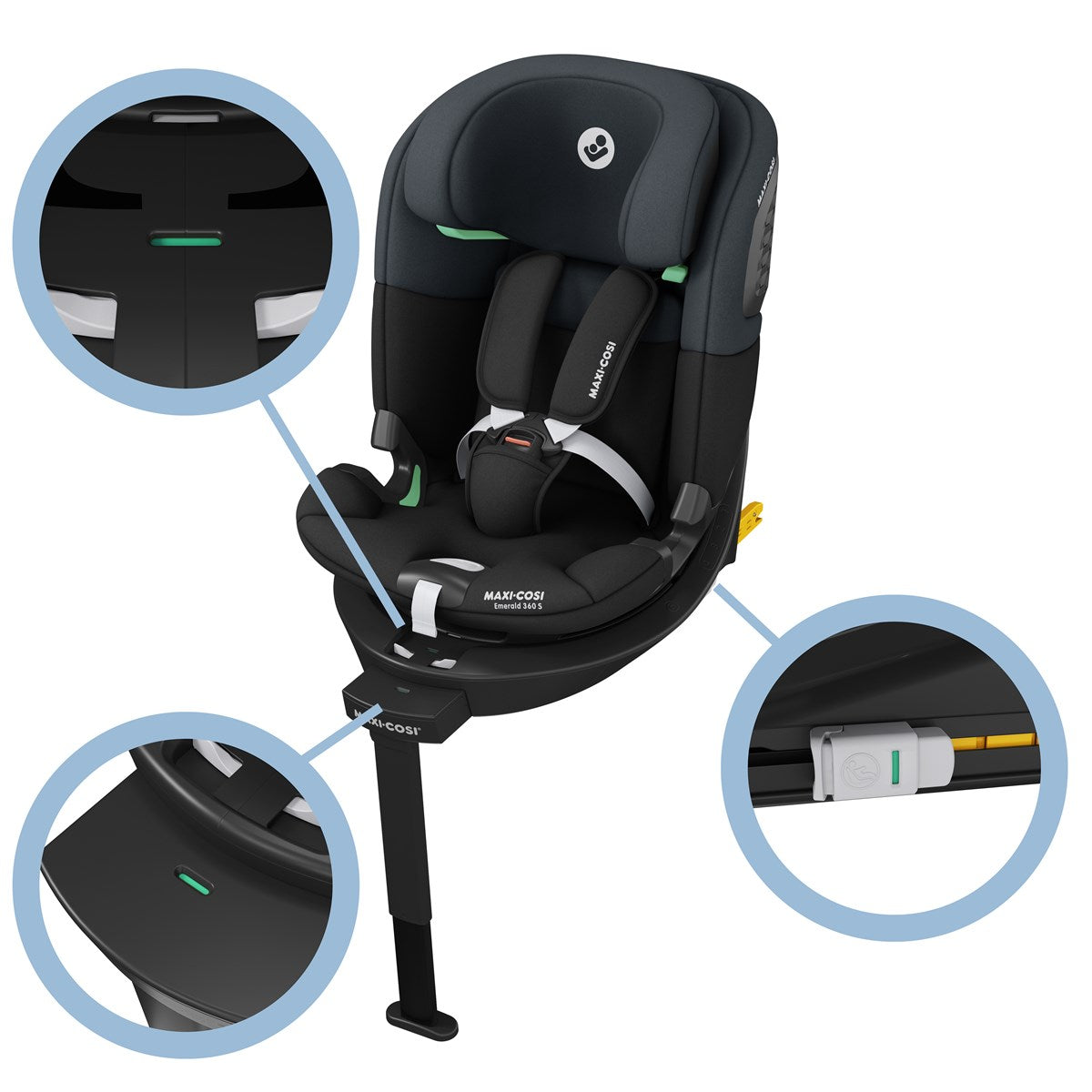 Maxi-Cosi Emerald 360 S i-Size Car Seat, 40 to 150 cm, 0-12 years