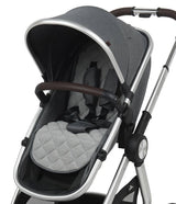 BabyLo Panorama XTi Premium Travel System & Starter Nursery Bundle including Isofix Base 2, Grey on Silver Chassis