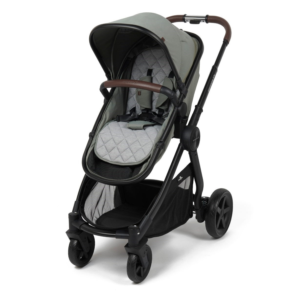 BabyLo Panorama XTi Premium Travel System & Starter Nursery Bundle including Isofix Base 2, Fern Green
