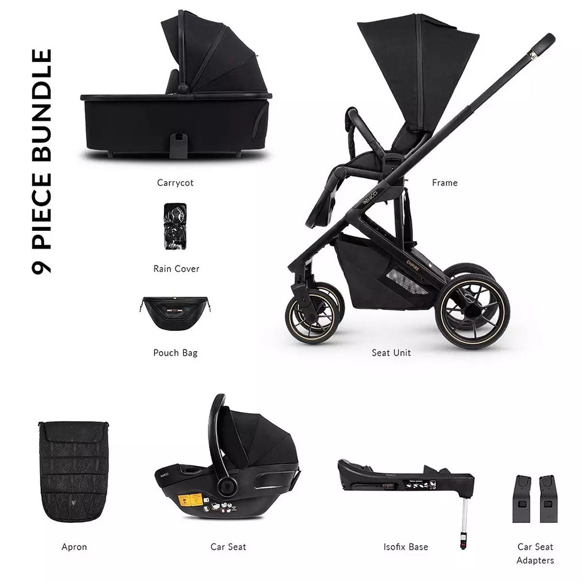 Venicci Empire - 3in1 Plus Isofix Base Travel System Bundle