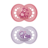 MAM Pure Original 6+M Soother 2pk - Girl