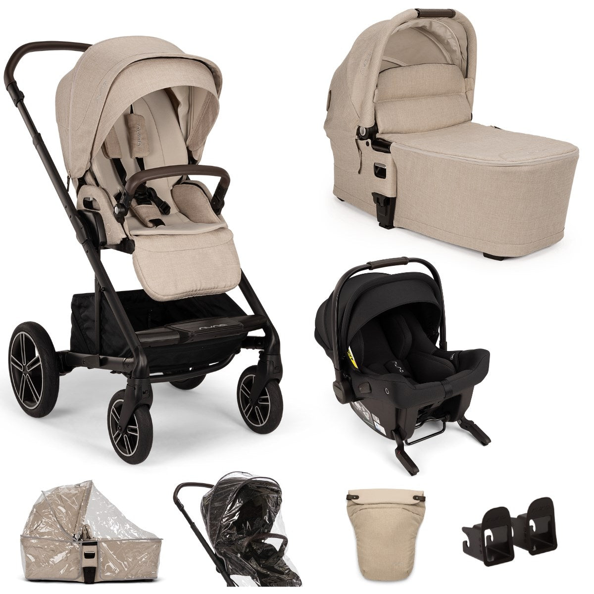 Nuna Mixx Next Travel System with Pipa Urbn, Biscotti
