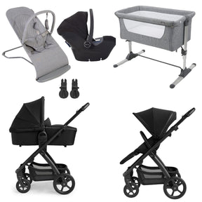Silver Cross Tide Essential Travel System & Starter Nursery Bundle, Black On Black