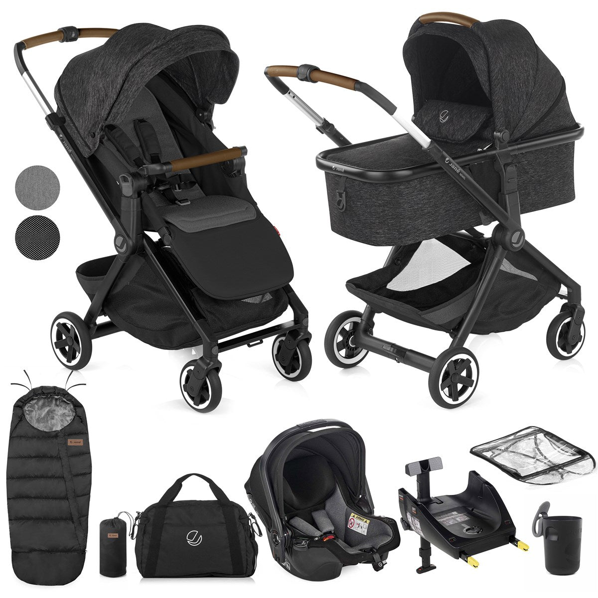 Jane Newel + Micro Pro + Koos iSize R1 - 10 Piece Travel System Bundle