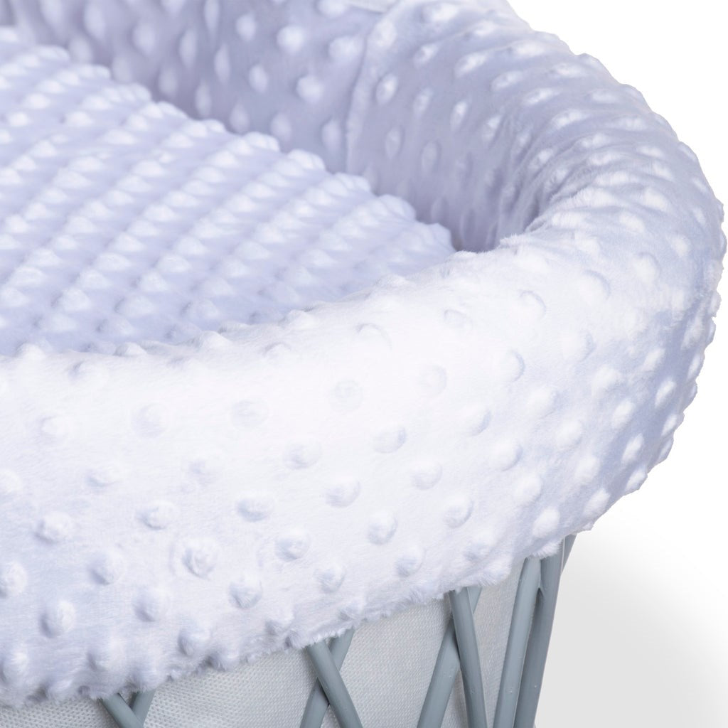 Clair De Lune Grey Wicker Moses Basket