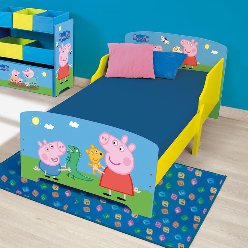 BabyLo Peppa Pig Licensed Wooden Junior Toddler Bed