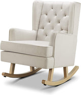 BabyLo Soothe Easy Nursing Chair & Rocker with Stool, Natural