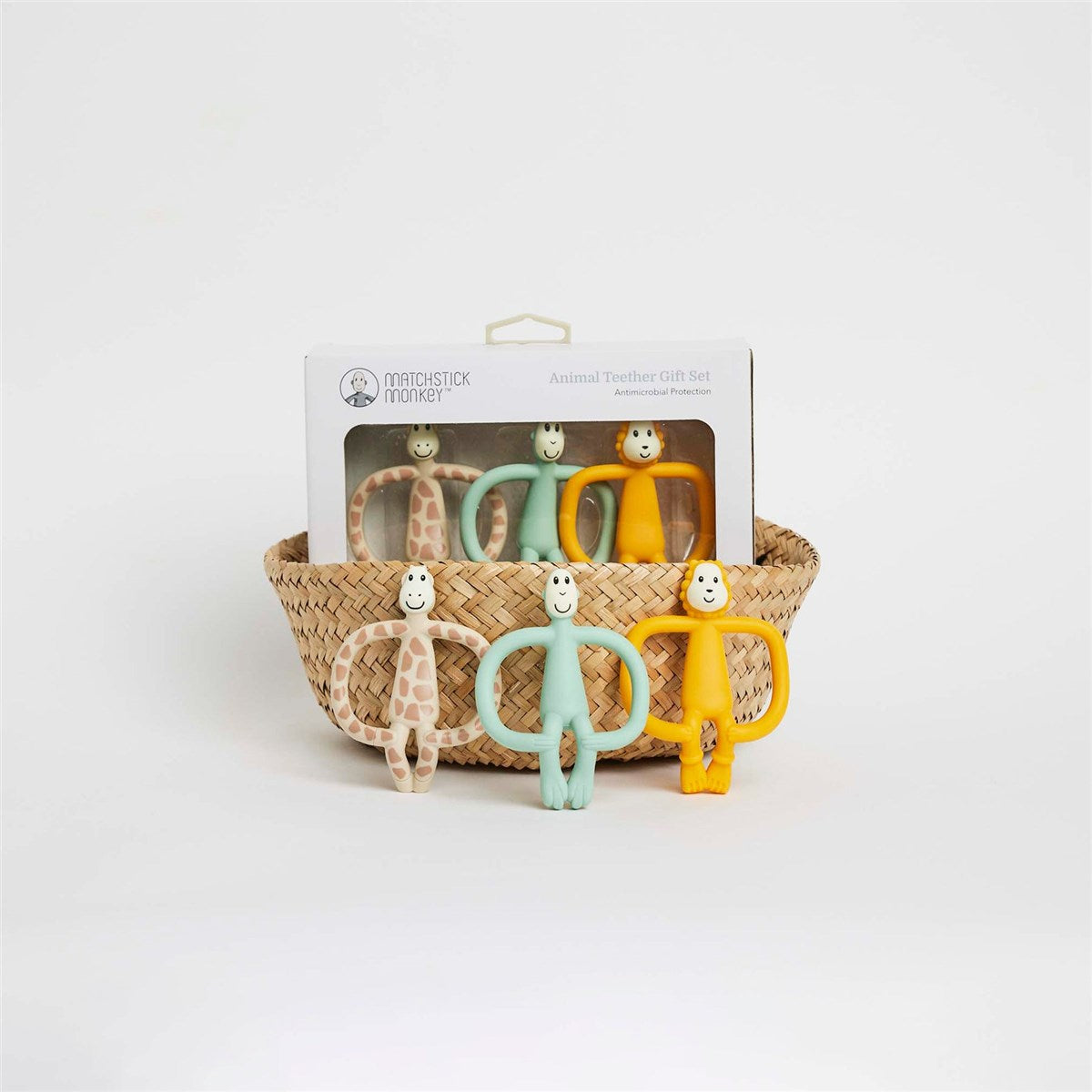 Matchstick Monkey Animal Teether Gift Set
