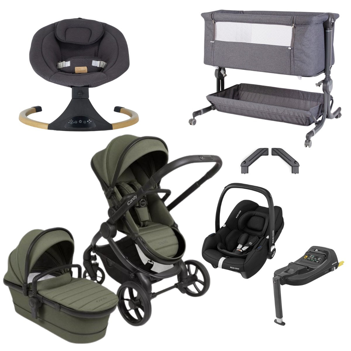 iCandy Peach 7 Premium Travel System & Starter Nursery Bundle, Ivy