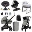 BabyLo Panorama XTi Premium Travel System & Starter Nursery Bundle including Isofix Base 3, Fern Green