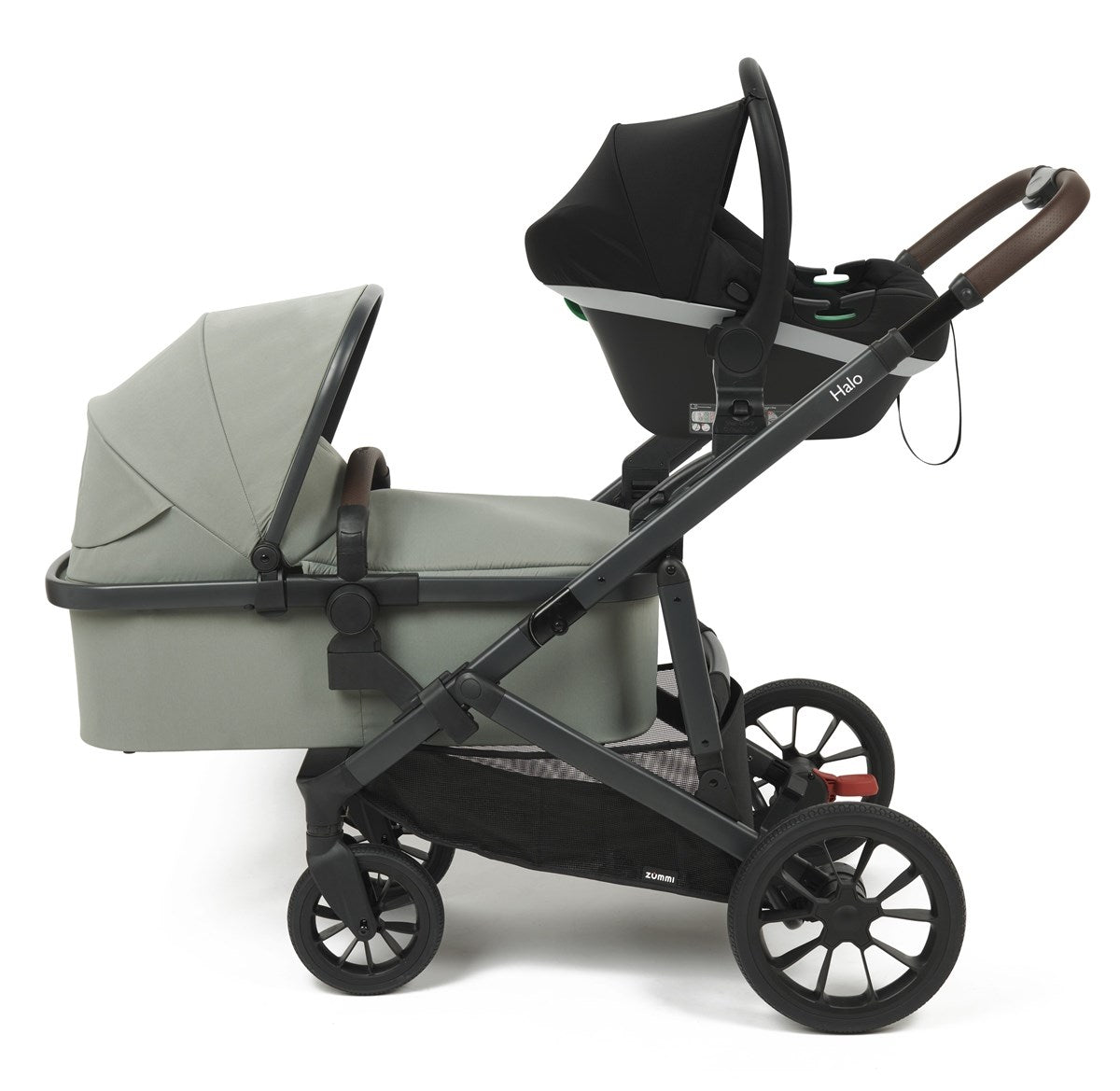 Zummi Halo Twin Complete Set, Sage Green