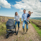 iCandy Peach 7 All-Terrain Complete Bundle + Maxi Cosi Cabriofix iSize Car Seat & Isofix Base - Storm Grey