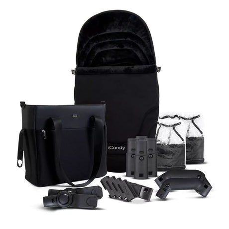 iCandy Orange 4 Complete Bundle Jet Black + Maxi Cosi Cabriofix and Isofix Base,