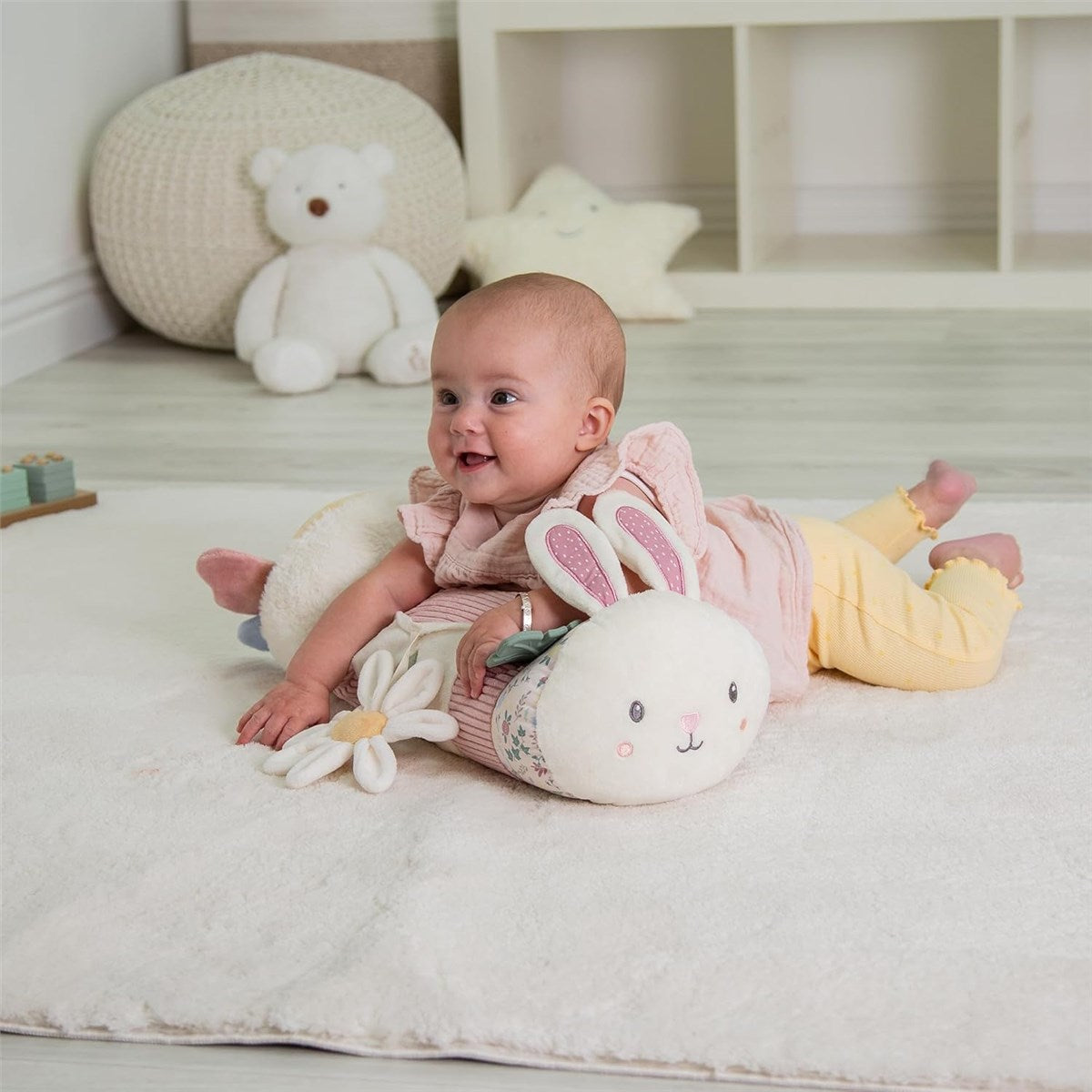 Red Kite Tummy Time Roller, Rose & Ivy