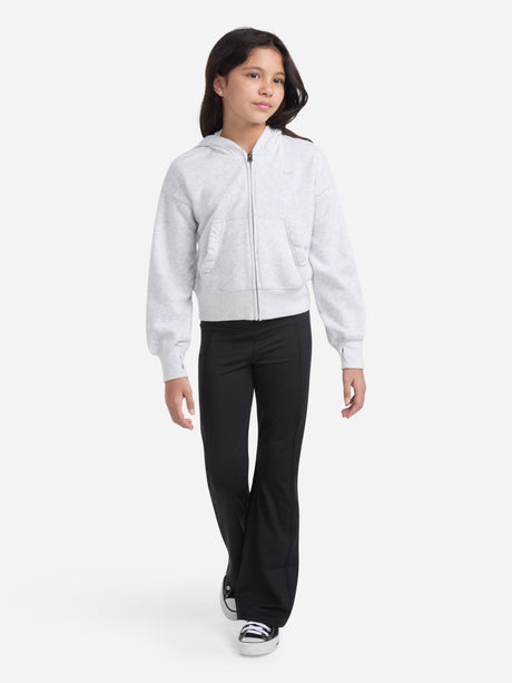 Abercrombie & Fitch Girls Essential Zip Up Top in Grey