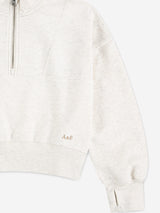 Abercrombie & Fitch Girls Essential 1/4 Zip Pullover in Beige