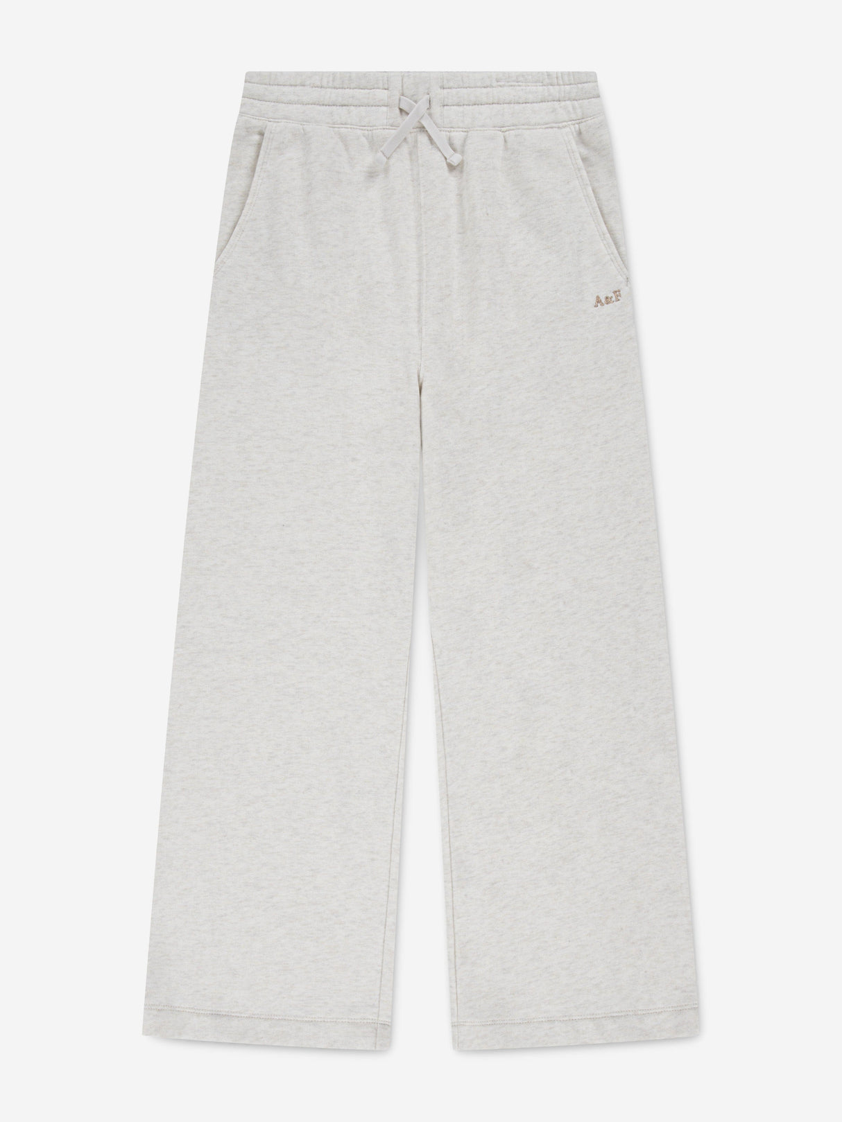 Abercrombie & Fitch Girls Essential Wide Leg Joggers in Beige