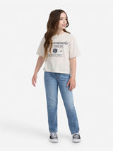 Abercrombie & Fitch Girls High Rise 90S Straight Jeans in Blue