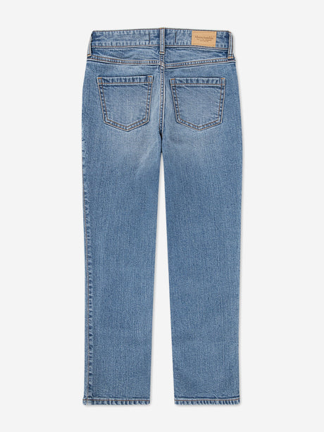 Abercrombie & Fitch Girls High Rise 90S Straight Jeans in Blue