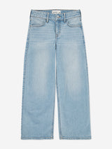 Abercrombie & Fitch Girls High Rise Wide Leg Jeans in Blue