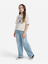 Abercrombie & Fitch Girls High Rise Wide Leg Jeans in Blue