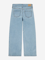 Abercrombie & Fitch Girls High Rise Wide Leg Jeans in Blue