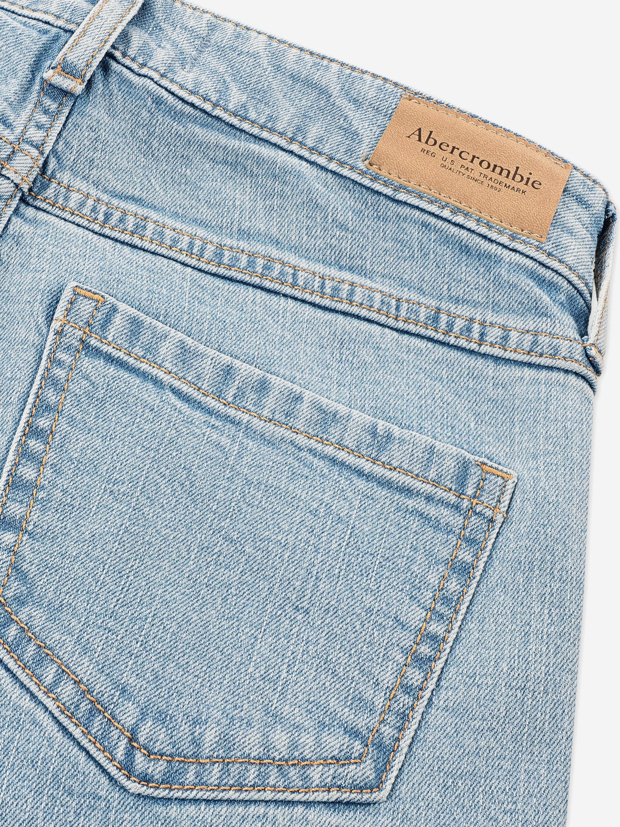 Abercrombie & Fitch Girls High Rise Wide Leg Jeans in Blue