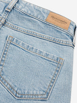 Abercrombie & Fitch Girls High Rise Wide Leg Jeans in Blue