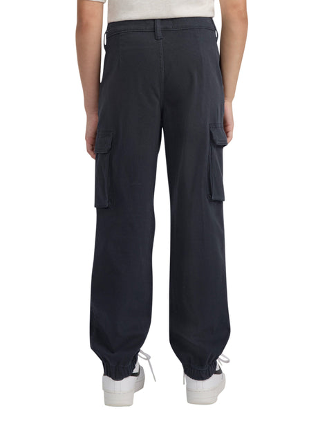 Abercrombie & Fitch Girls Elevated Cargo Trousers in Black