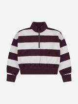 Abercrombie & Fitch Girls Quarter Zip Preppy Pullover in Red