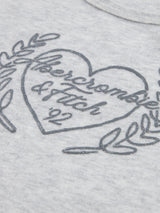 Abercrombie & Fitch Girls Laurel Heart T-Shirt in Grey