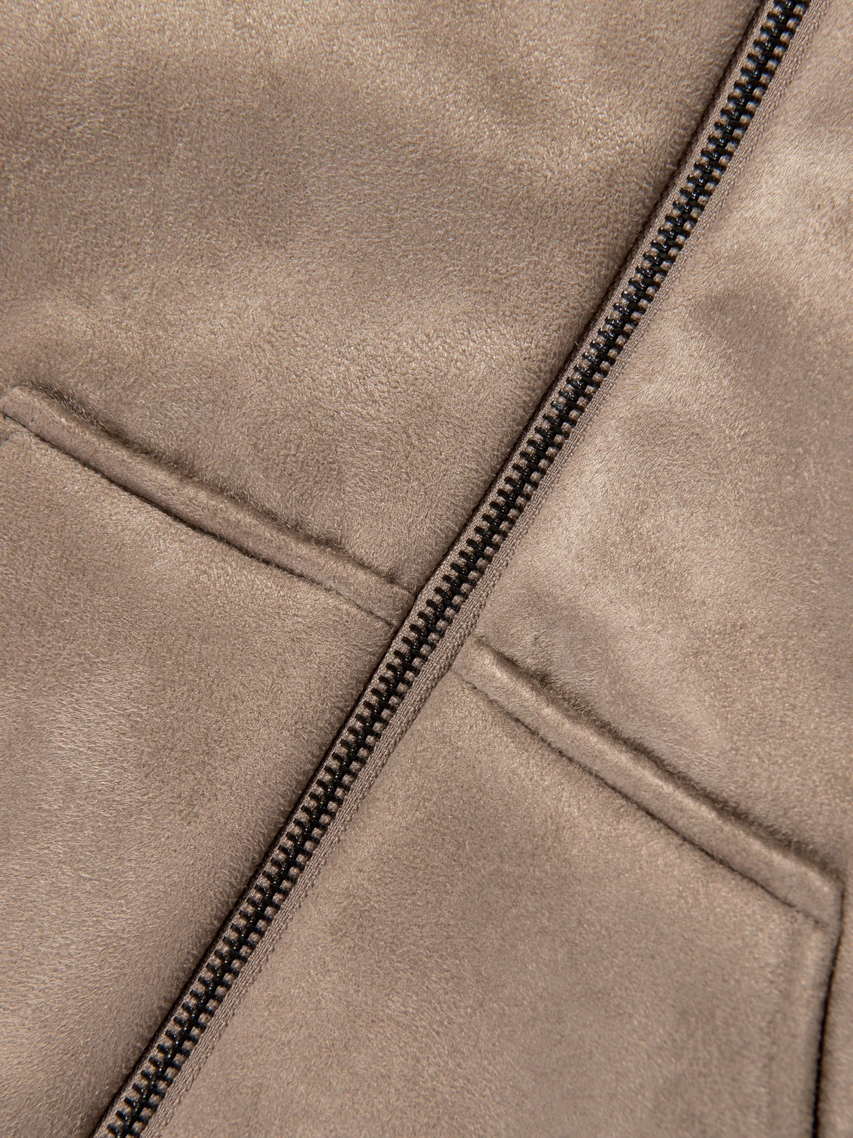 Emporio Armani Boys Fleece Lined Zip Up Jacket in Brown