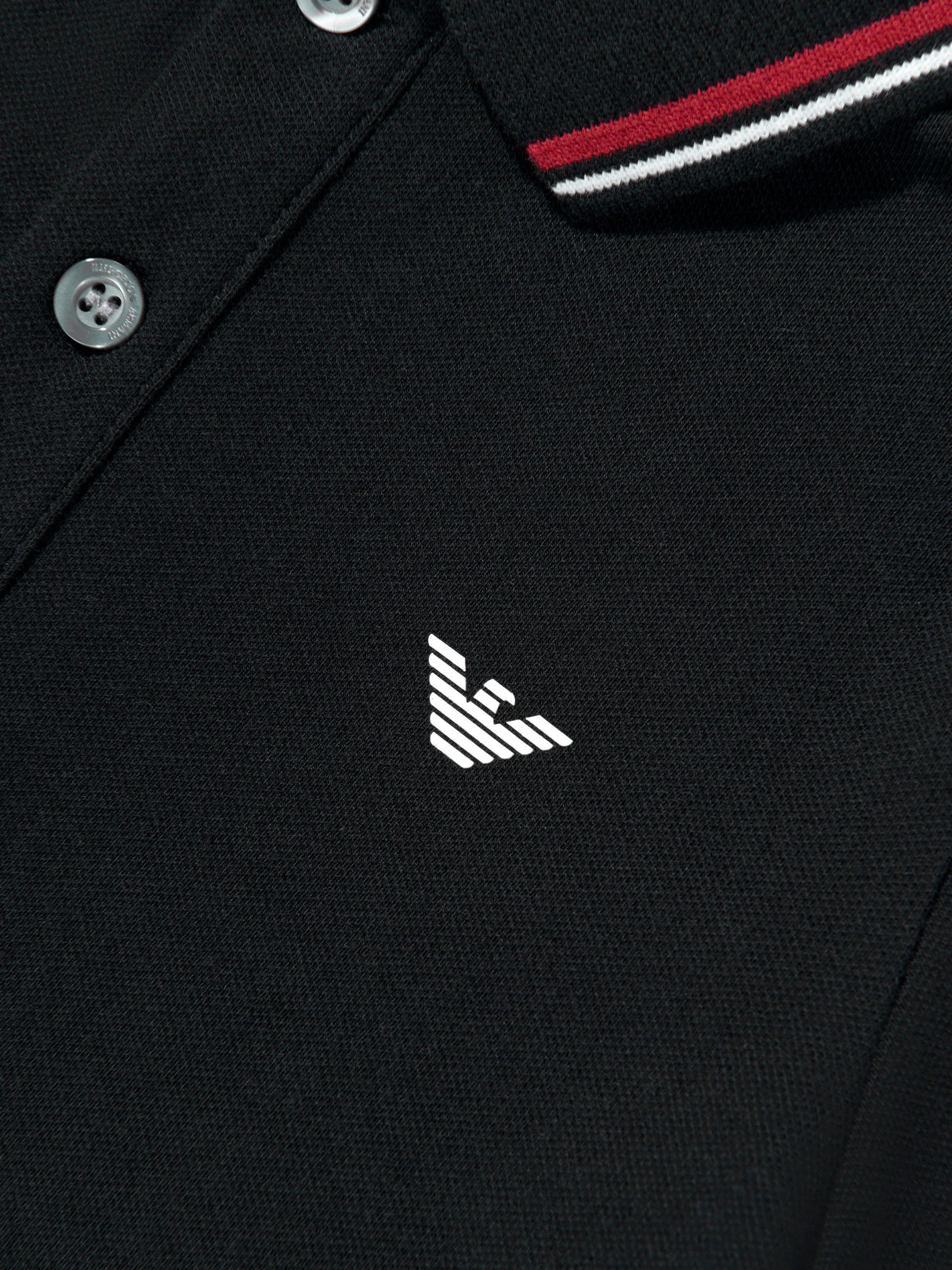 Emporio Armani Boys Logo Polo Shirt in Black