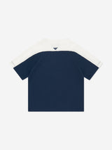 Emporio Armani Boys Colourblock Logo T-Shirt in Blue