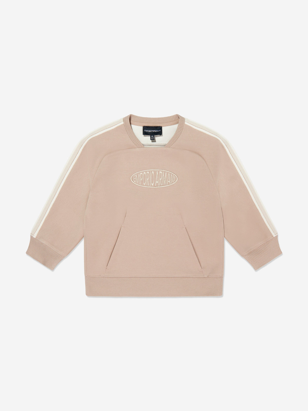 Emporio Armani Boys Logo Sweatshirt in Beige