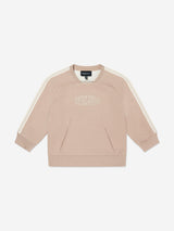 Emporio Armani Boys Logo Sweatshirt in Beige
