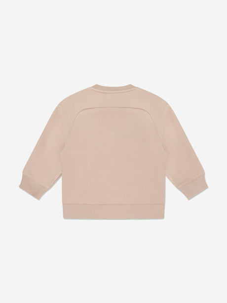 Emporio Armani Boys Logo Sweatshirt in Beige