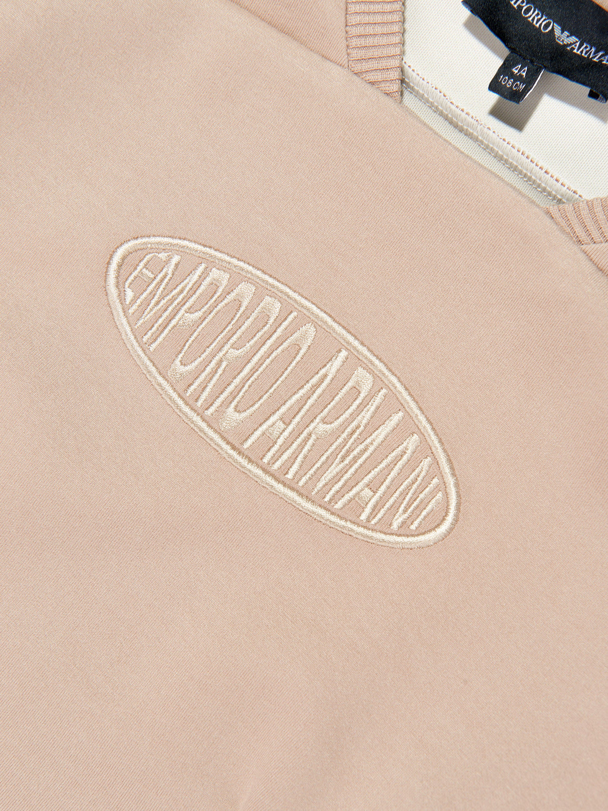 Emporio Armani Boys Logo Sweatshirt in Beige