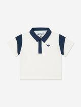 Emporio Armani Baby Boys Eagle Logo Polo Shirt in White