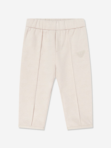 Emporio Armani Baby Boys Eagle Logo Tracksuit in Beige