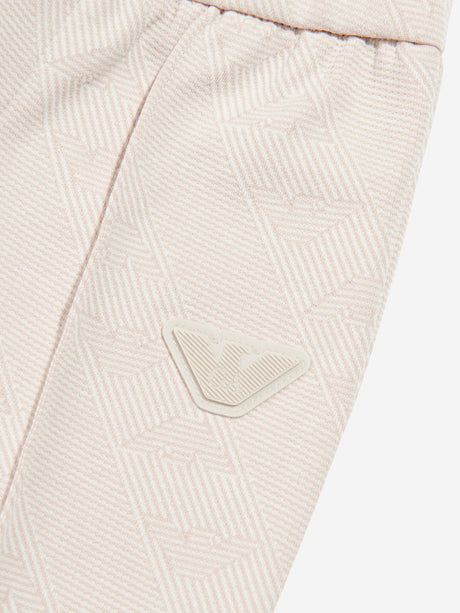 Emporio Armani Baby Boys Eagle Logo Tracksuit in Beige