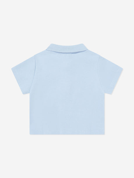 Emporio Armani Baby Boys Eagle Logo Polo Shirt in Blue